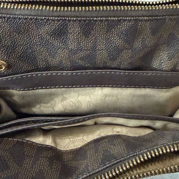 Michael Kors Dark Brown and Tan Crossbody Bag - Picture 11 of 11